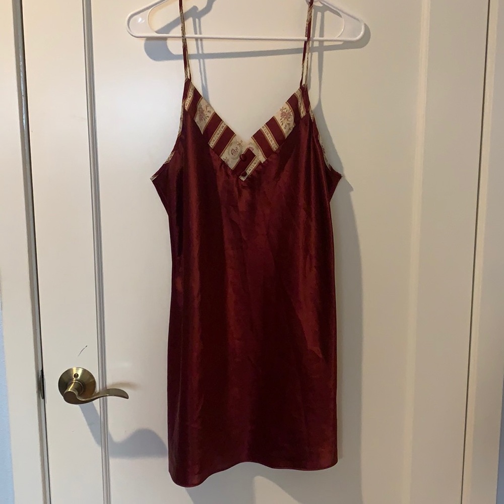 Dark red / maroon slip dress